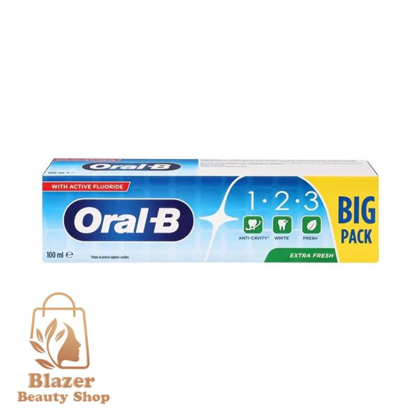 خمیر دندان اورال بی 123 مدل Extra Fresh
