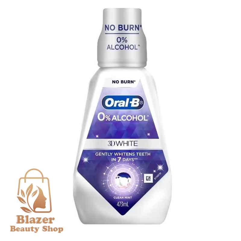 دهانشویه سفیدکننده اورال بی تری دی وایت Oral B 3D White حجم 473 میلی لیتر