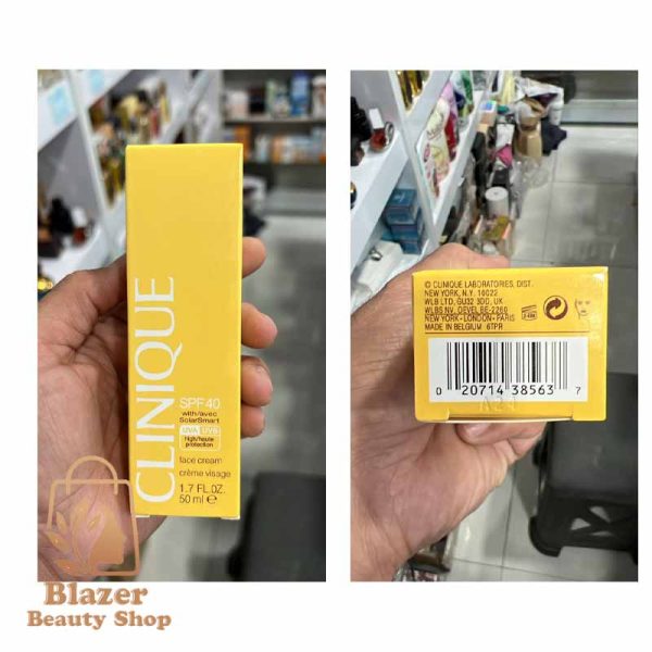 کرم ضد آفتاب کلینیک سولار اسمارت SPF40 بی رنگ 50 میل