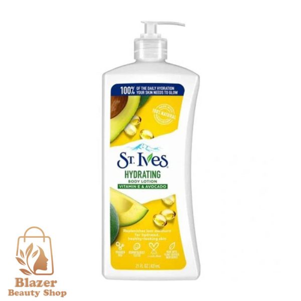 لوسیون بدن St Ives مدل Hydrating Vitamin E and Avocado حجم 621 میلی لیتر