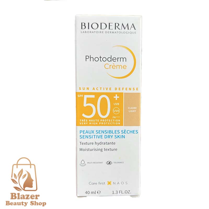 کرم ضد آفتاب بایودرما فتودرم پوست خشک و حساس رنگ روشن SPF 50 حجم 40 میل